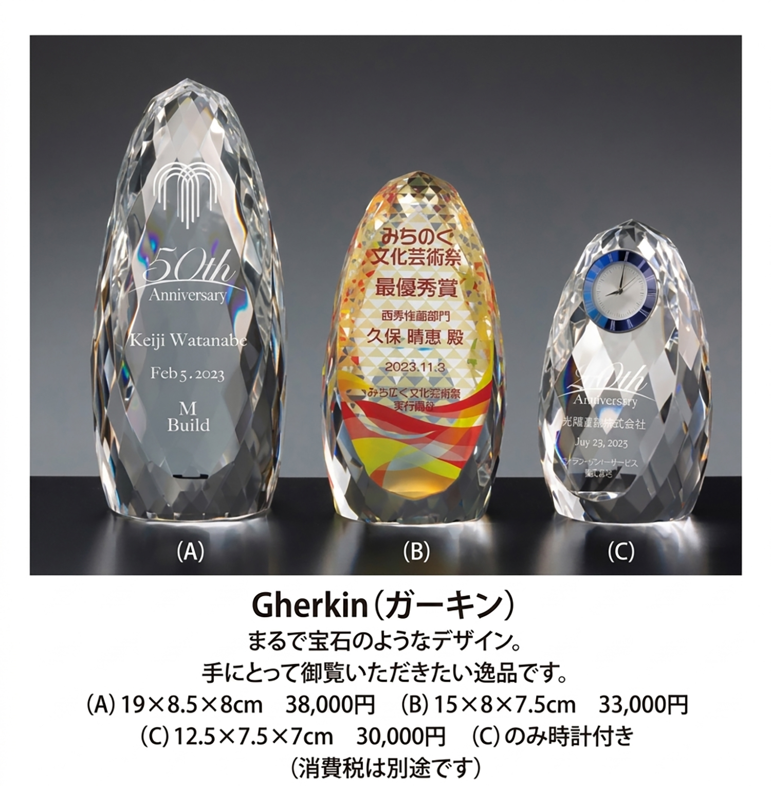 Gherkin (ガーキン) 最高品質の光学ガラス製