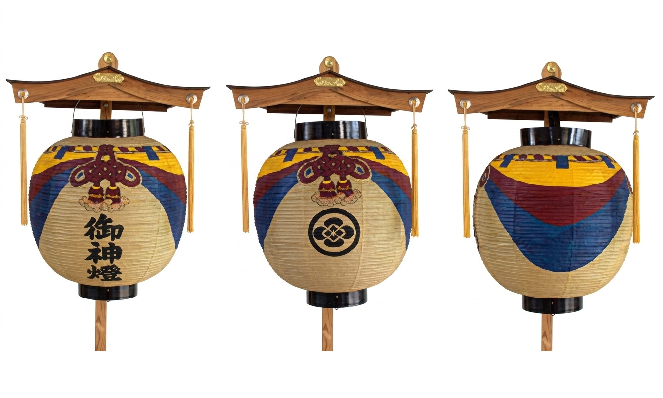 和紙丸型提灯(幕柄入り)